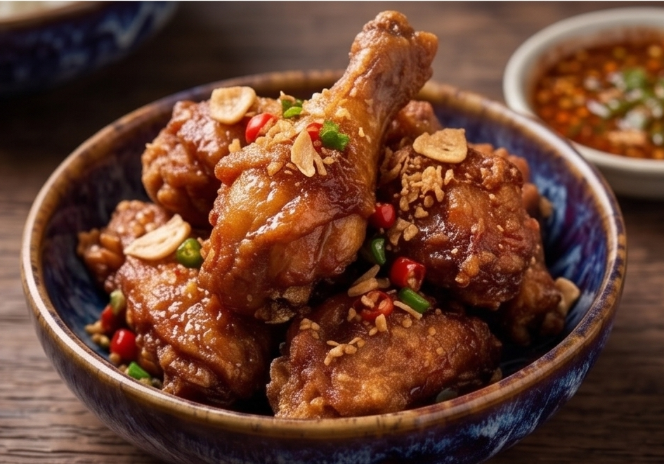 Fried chicken with fish sauce