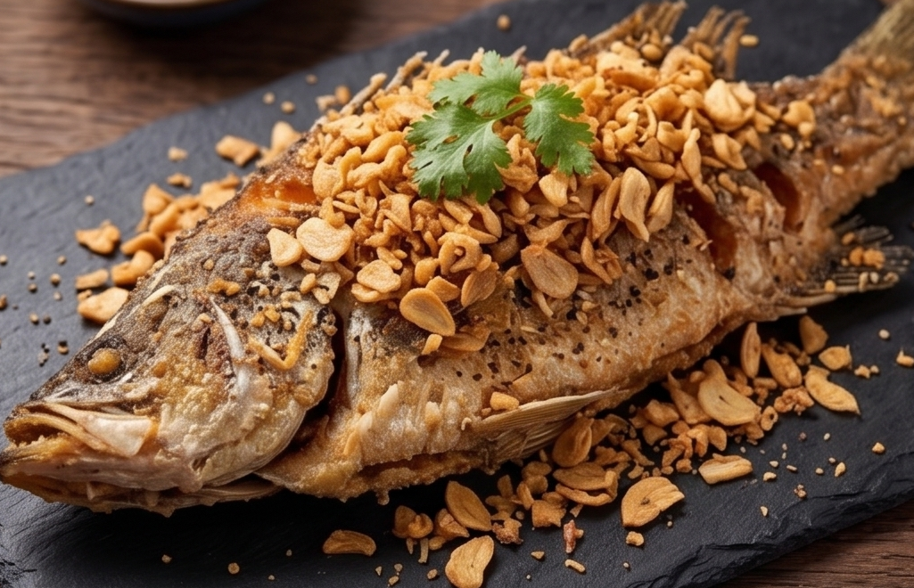 Garlic fried fish